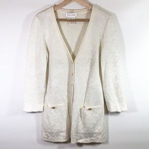 Escada Sweaters - Escada by Margaretha Ley Jacquard Cardigan Escada Sweaters - Escada by Margaretha Ley Jacquard Cardigan